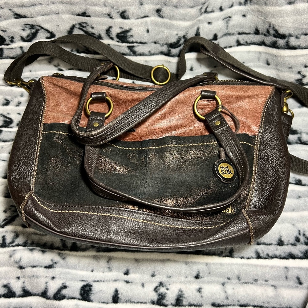 The Sak Women's Brown and Black Leather Bag